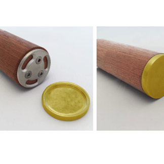 Avslut platt knopp mässing för trähandledare 45mm