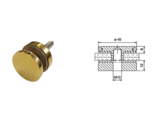 FixPoint för glasäcken mässing modell 15