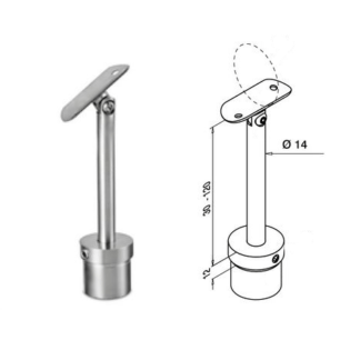 Handledshållare stolpar - höj och sänkbar