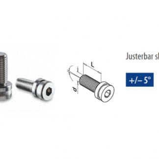 M8 justerbar rostfri skruv till klämfästen