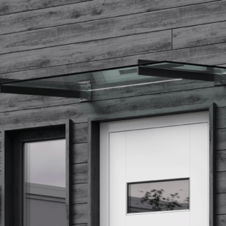 Modesta antracitgrå entrétak med glas