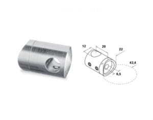 Rostfri rak stånhållare för runda stolpar