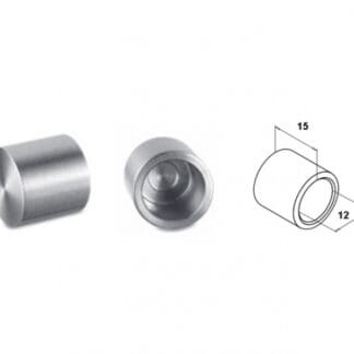 Rostfri stångknopp 12mm