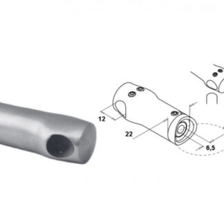 Stånghållare inner 90grader rostfri