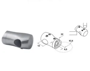 Stånghållare ytter 90grader rostfri