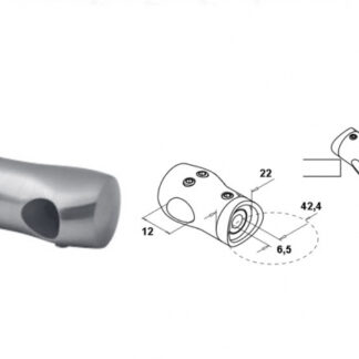 Stånghållare ytter 90grader rostfri
