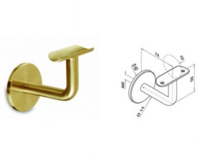 Väggkonsol 5 mattborstad mässing