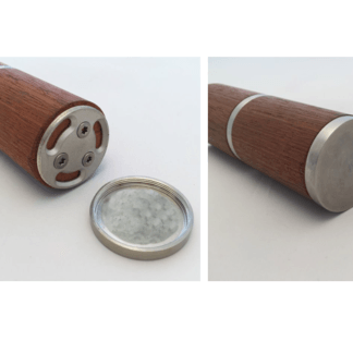 Avslut rostfri - trähandledare 45mm