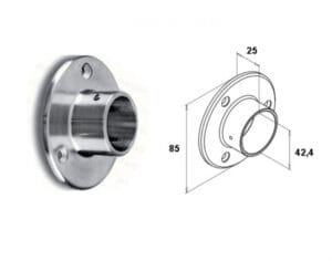 Väggfäste 542 för 42,4mm handledare
