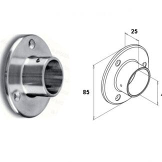 Väggfäste 542 för 42,4mm handledare