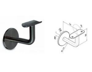 Ledstångskonsol modell 5 rostfri svart pvd