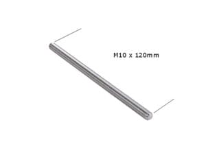 Rostfri gängpinne M10x120mm