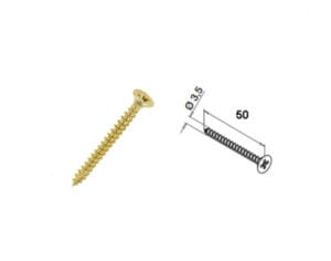 Träskruv mässing för ledstångskonsoler