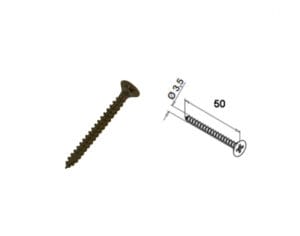 Träskruv svart för ledstångskonsoler