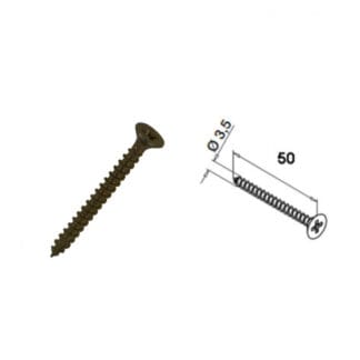 Träskruv svart för ledstångskonsoler