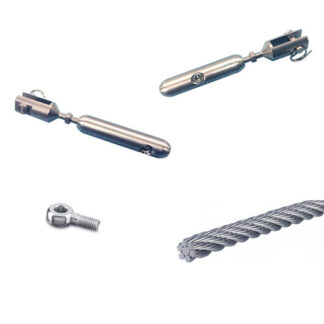 N - Rostfria vajerdelar till räcken