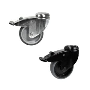 Hjul till galvaniserade och svart anodiserade rör