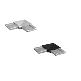 Rostfria 90graders kopplingar 40x10mm modell 7