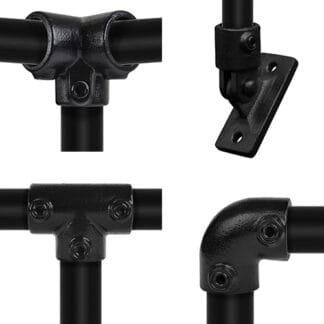 C - Svarta runda anodiserade beslag