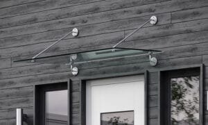 Skärmtak i glas modell Estrad från Inoxa