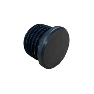 Svart plastknopp 133