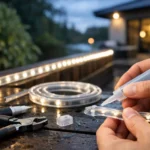 Ändförsegling av LED-list utomhus