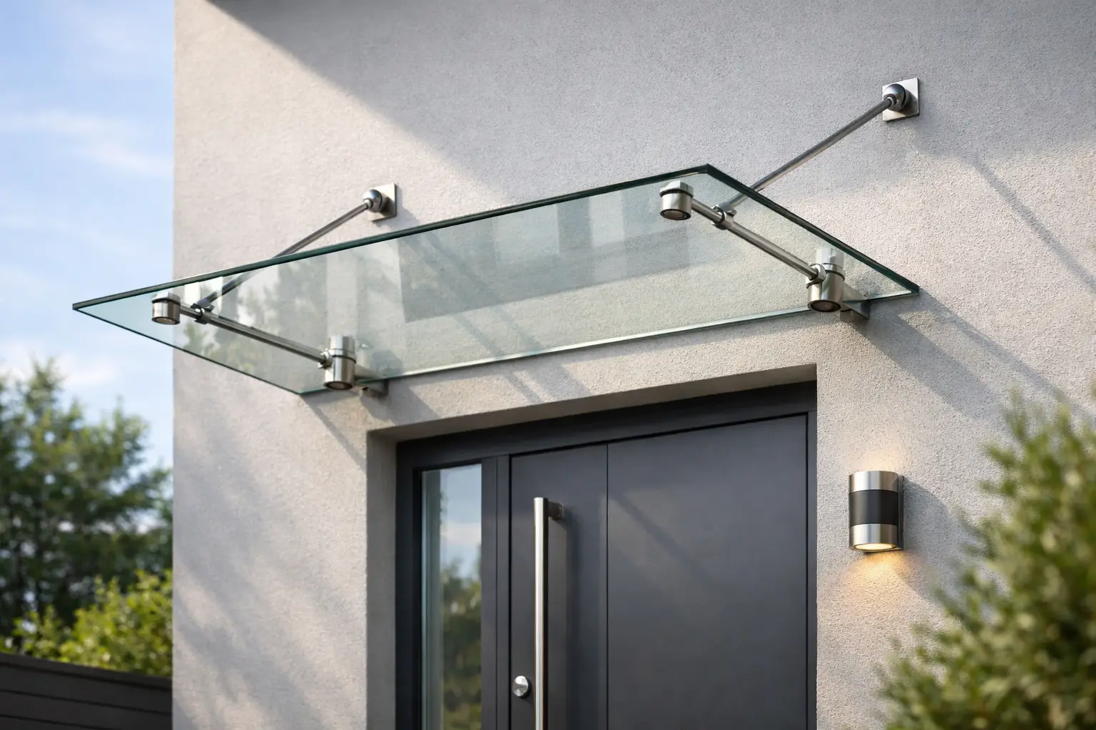 Välja rätt entrétak i glas