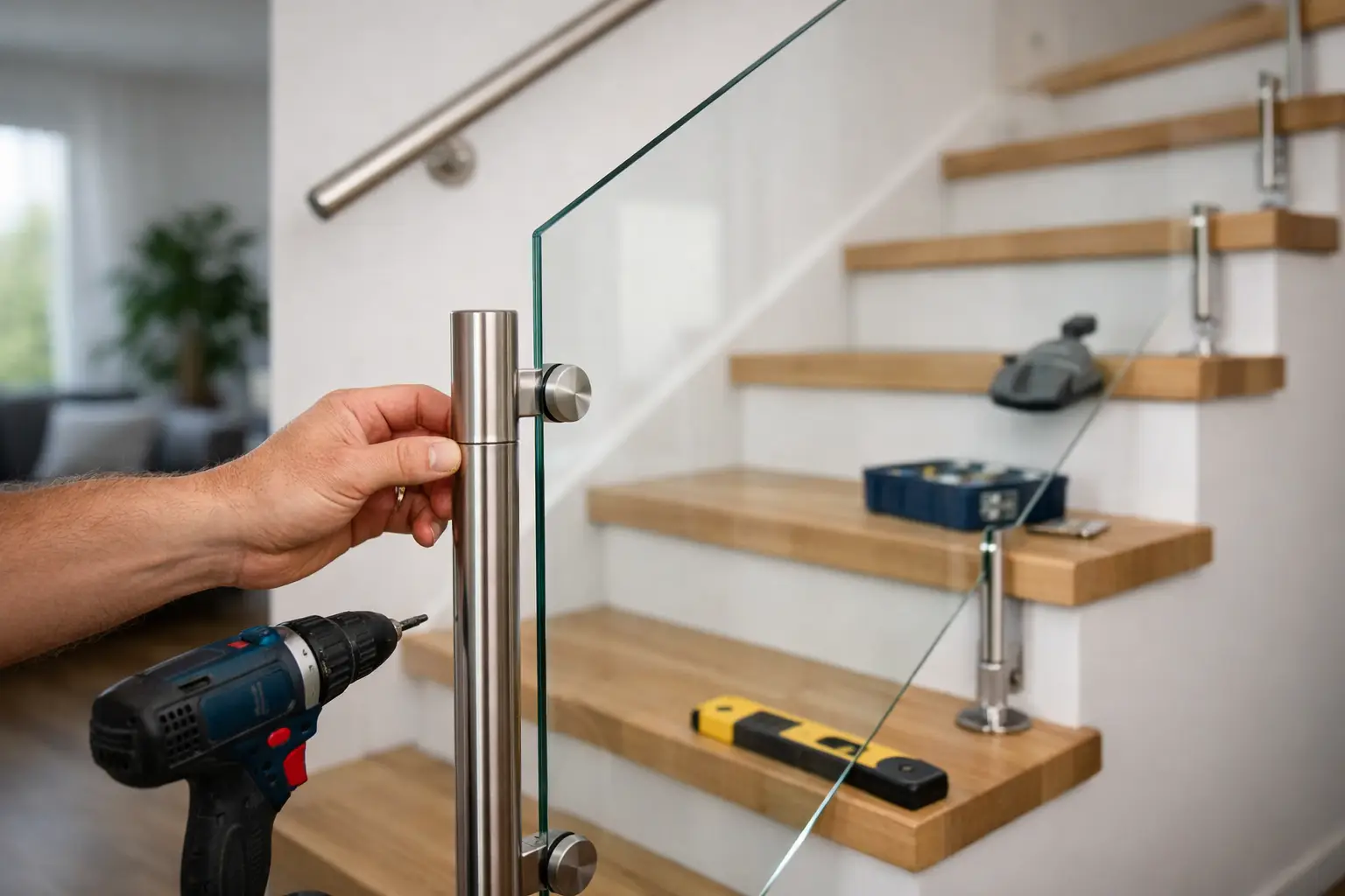 Bygga glasräcke till trappa - så gör du rätt