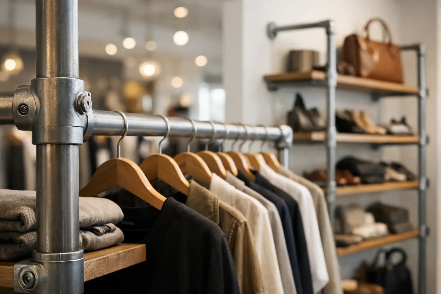 Rörsystem för butiksinredning som håller