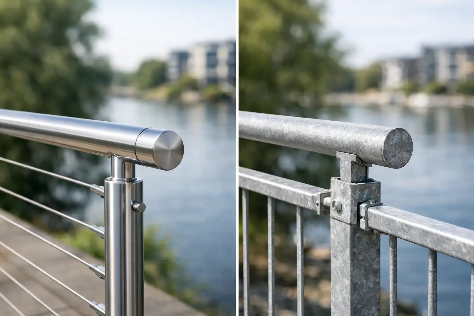 Rostfritt eller galvaniserat räcke?