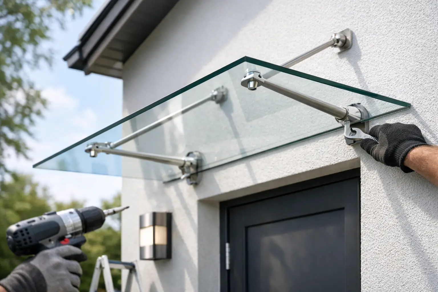 Installera entrétak i glas på rätt sätt